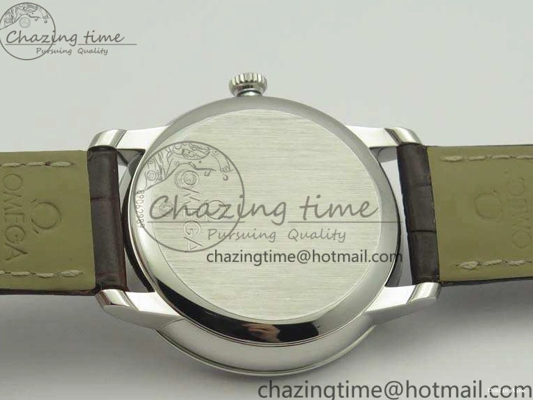 0310 FashionForward De Ville Prestige Real Power Reserve SS TW 1:1 Best Edition White Dial SS Markers On Leather Strap A 8095